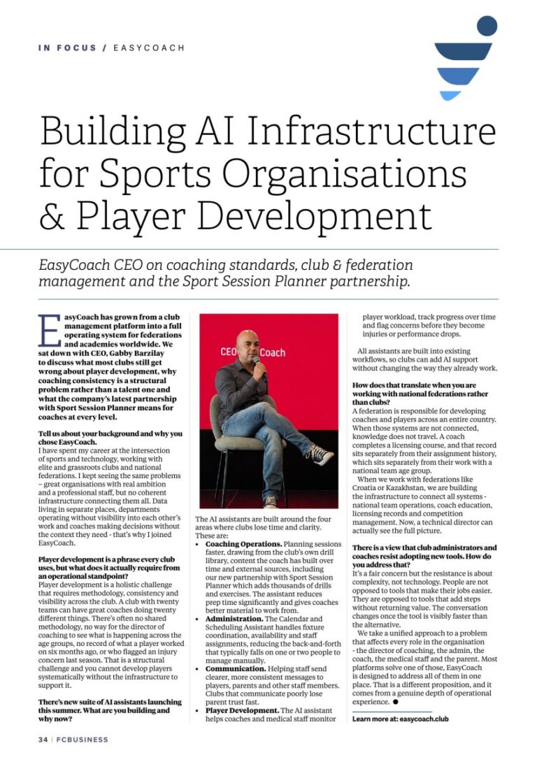 EasyCoach Featured in FCBusiness Magazine, Issue 173