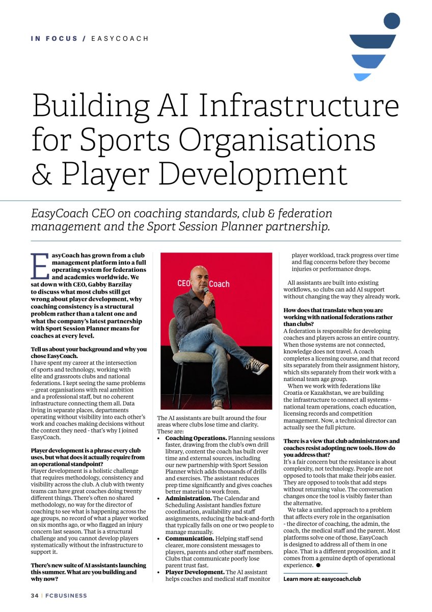 EasyCoach Featured in FCBusiness Magazine, Issue 173