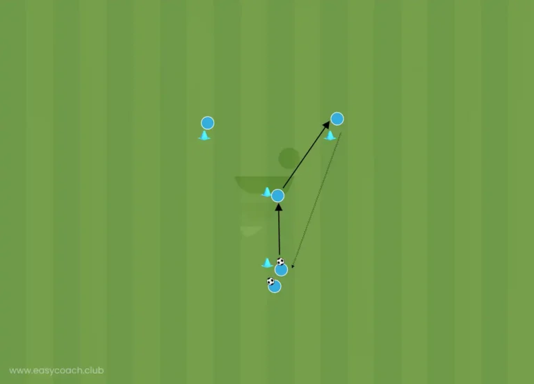 Diagram of the Y-shape passing drill